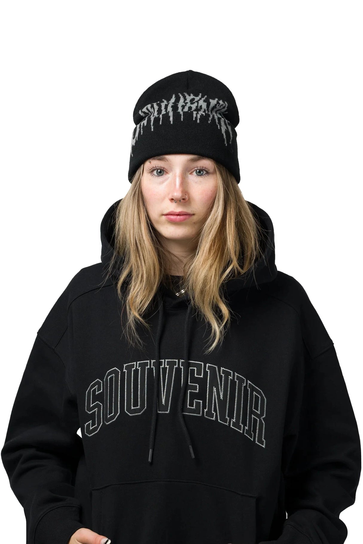 SOUVENIR Dirty Cuff Beanie Black Men's Beanies Souvenir