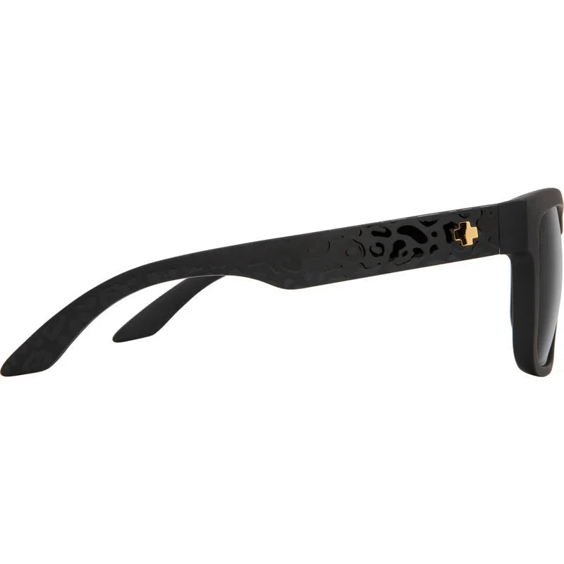 SPY Discord Matte Black Leopard - Happy Grey Green Light Silver Spectra Mirror Sunglasses Sunglasses Spy