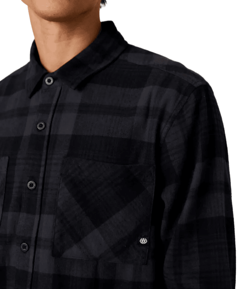 686 Smarty Headwall Flannel Black Plaid Men's Flannel Shirts 686