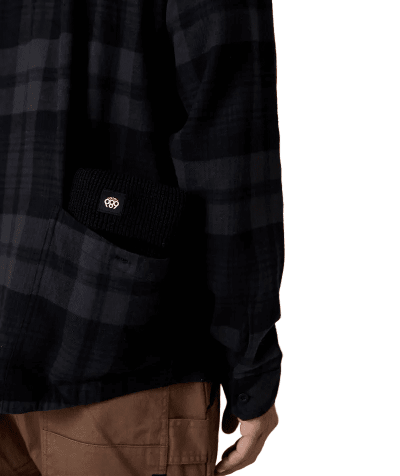 686 Smarty Headwall Flannel Black Plaid Men's Flannel Shirts 686