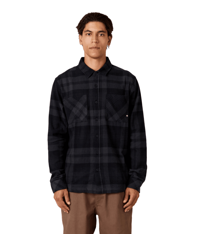 686 Smarty Headwall Flannel Black Plaid Men's Flannel Shirts 686