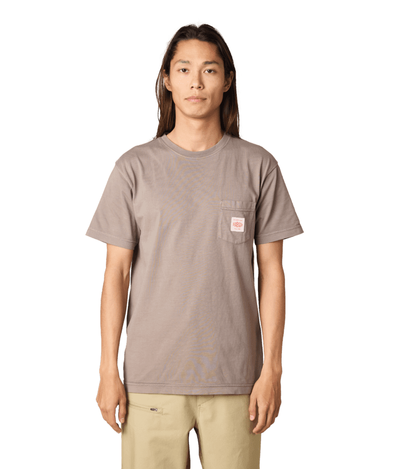 686 Unwork Authentic Pocket T-Shirt Washed Brown Men's Short Sleeve T-Shirts 686