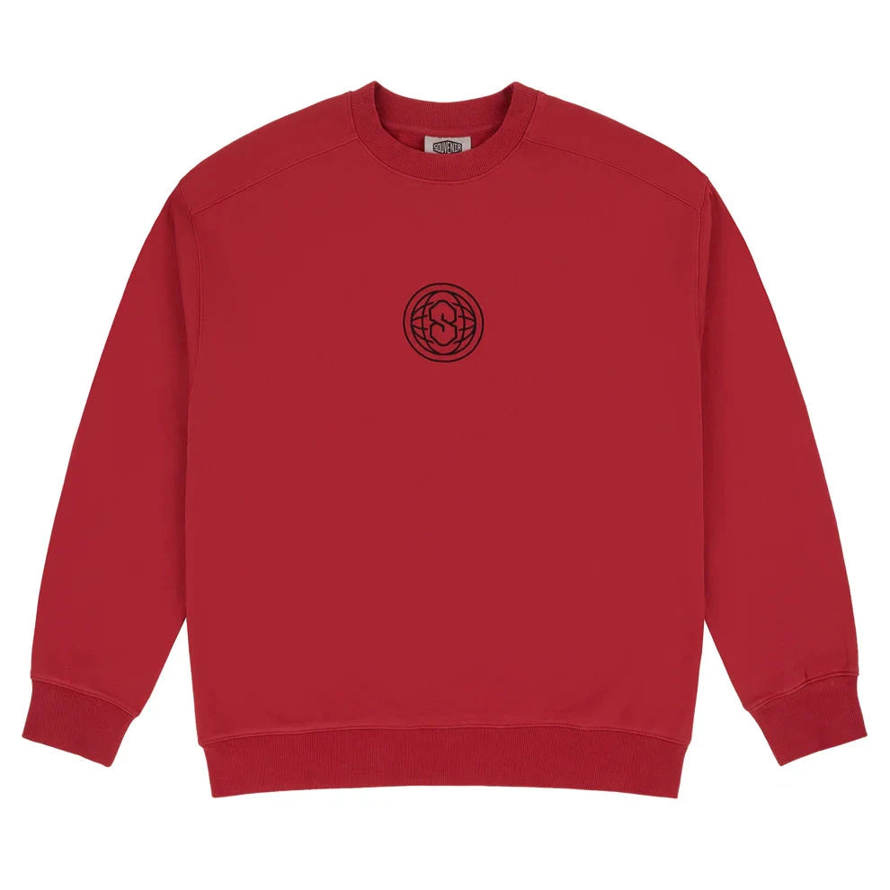 SOUVENIR Enzyme Wash Crew Barn Red Men's Crewnecks Souvenir