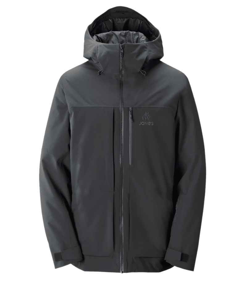 JONES MTN Surf Recycled Insulated Parka Snowboard Jacket Stealth Black 2025 Men's Snow Jackets Jones Snowboards