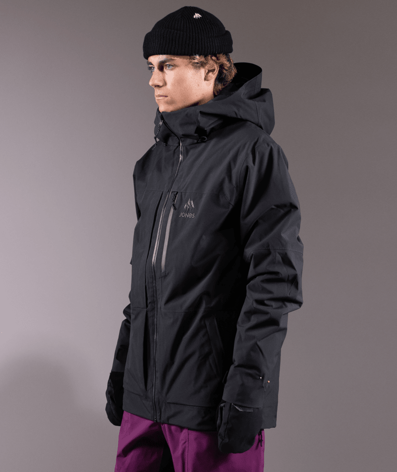 JONES MTN Surf Recycled Insulated Parka Snowboard Jacket Stealth Black 2025 Men's Snow Jackets Jones Snowboards