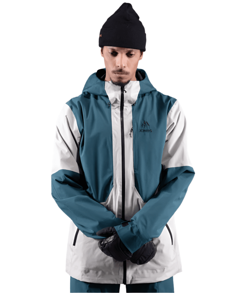 JONES MTN Surf Recycled Shell Snowboard Jacket Smoke Grey 2025 Men's Snow Jackets Jones Snowboards