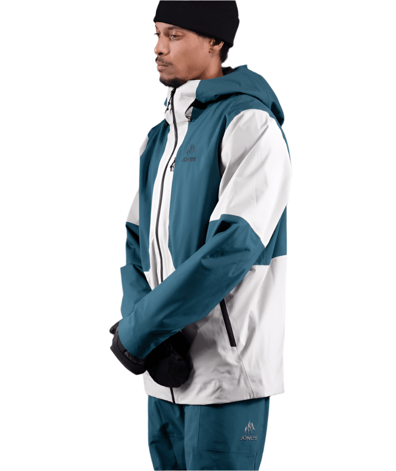JONES MTN Surf Recycled Shell Snowboard Jacket Smoke Grey 2025 Men's Snow Jackets Jones Snowboards