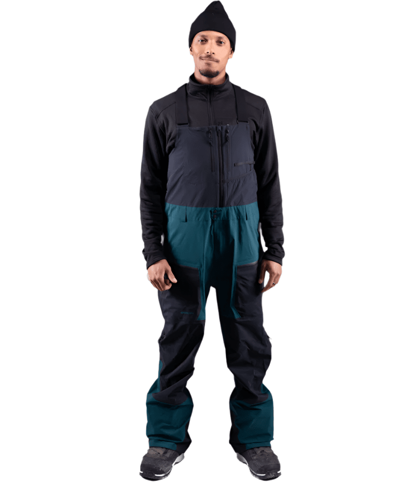 JONES Shralpinist Recycled GORE-TEX ePE Bib Snowboard Pants Pacific Teal 2025 Men's Snow Bib Pants Jones Snowboards