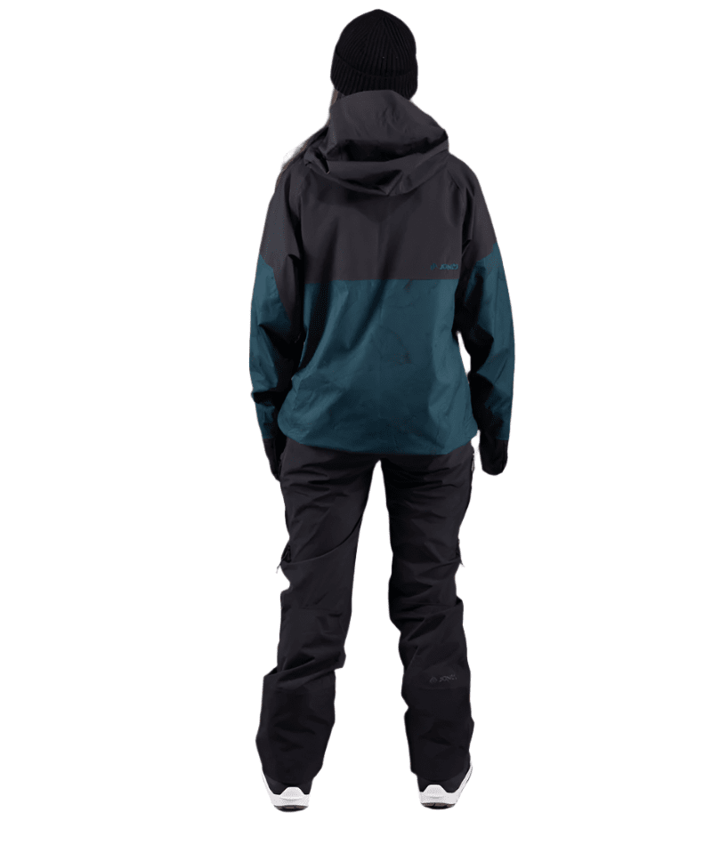 JONES Women's MTN Surf Recycled Anorak Snowboard Jacket Pacific Teal 2025 Women's Snow Jackets Jones Snowboards