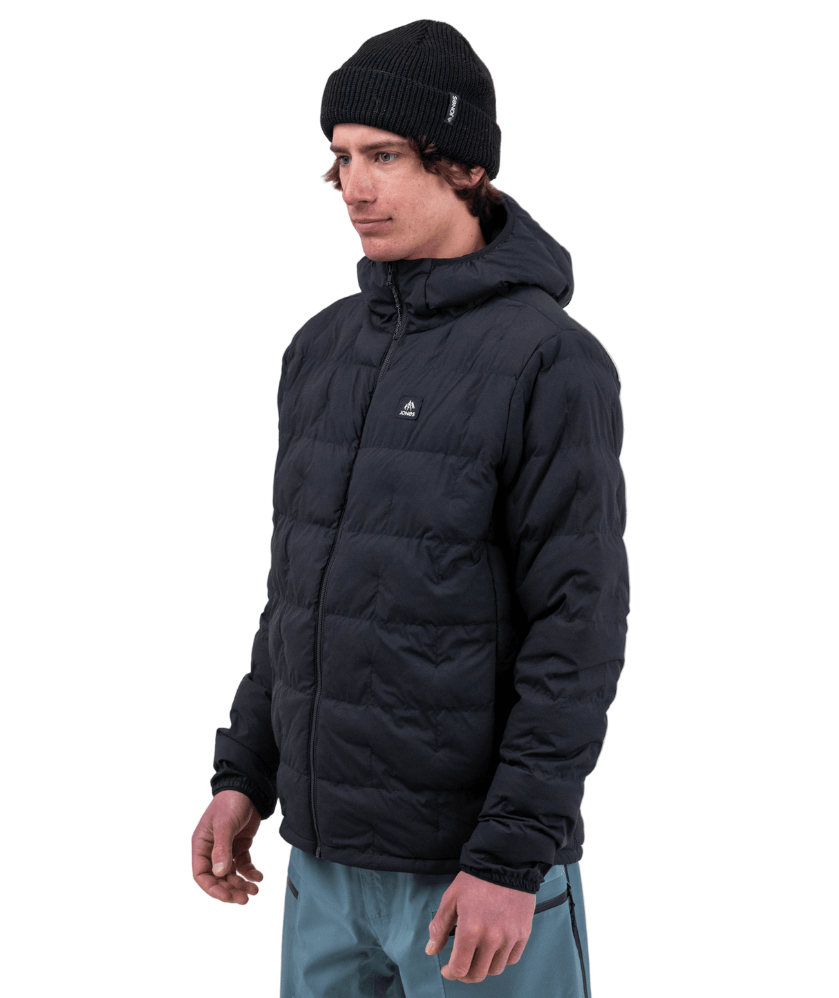 JONES Dark Start Recycled Hoodie Stealth Black Men's Insulators Jones Snowboards
