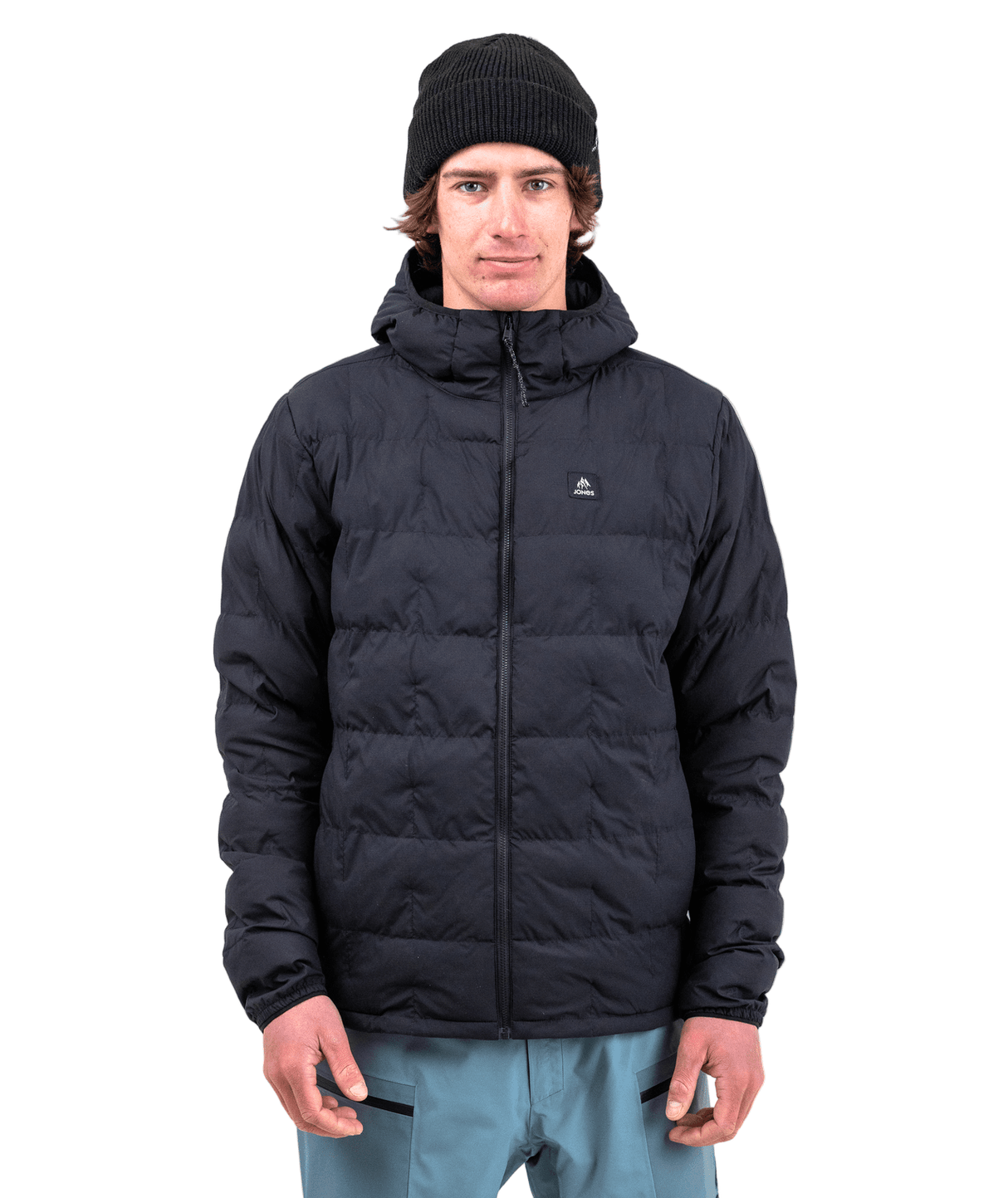JONES Dark Start Recycled Hoodie Stealth Black Men's Insulators Jones Snowboards