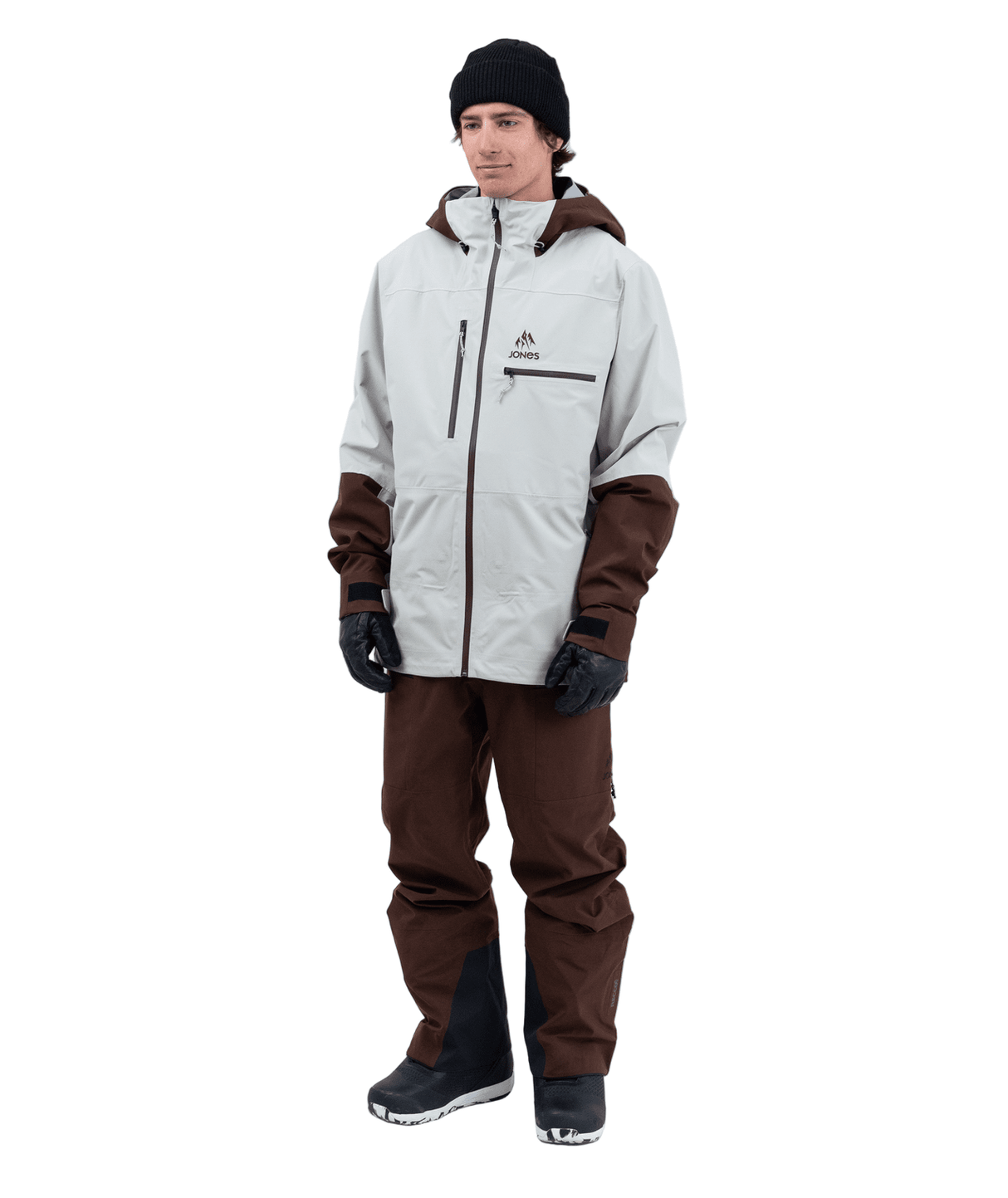 JONES Shralpinist Stretch Recycled 3L Snow Jacket Smoke Grey 2026 Men's Snow Jackets Jones Snowboards