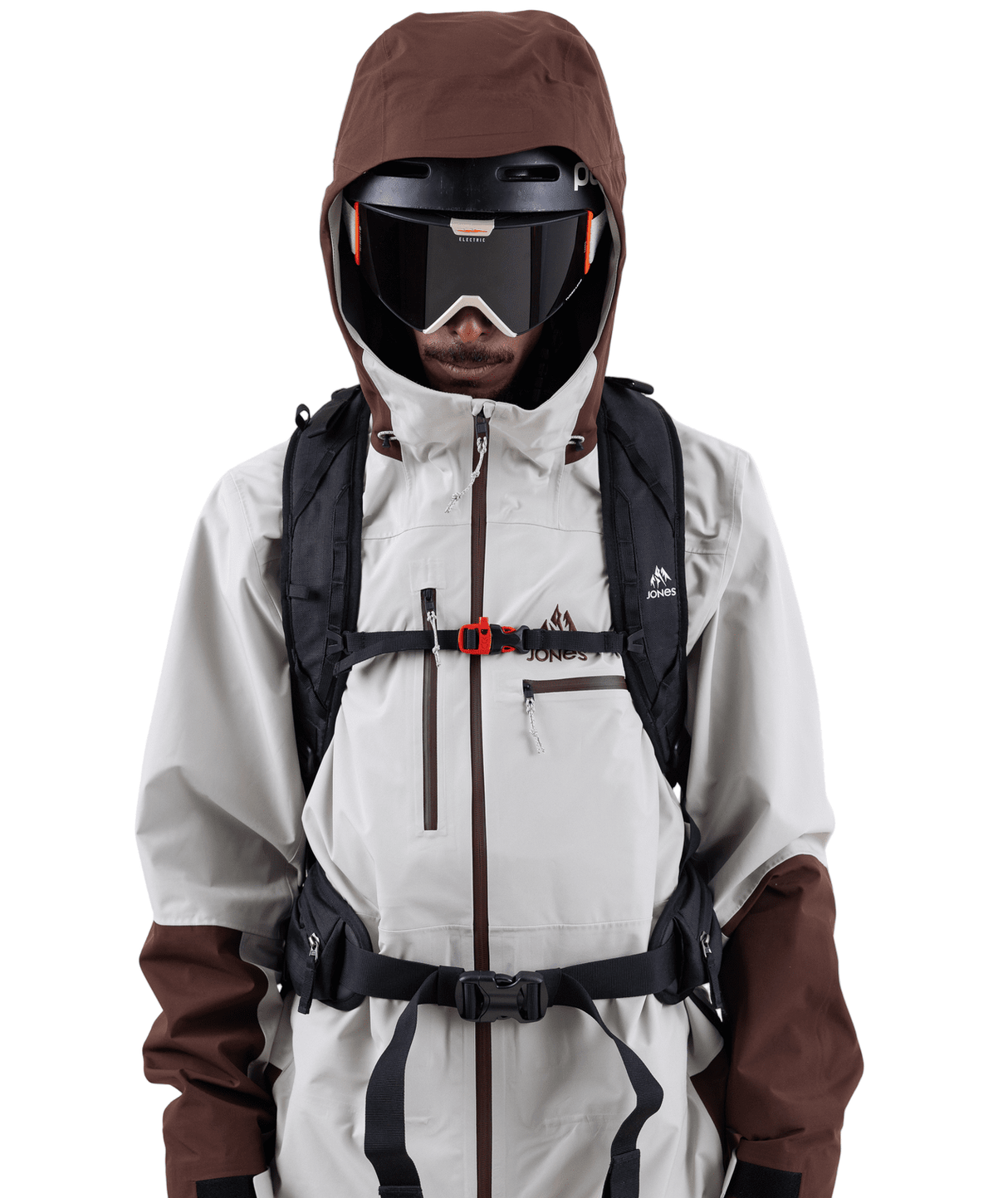 JONES Shralpinist Stretch Recycled 3L Snow Jacket Smoke Grey 2026 Men's Snow Jackets Jones Snowboards