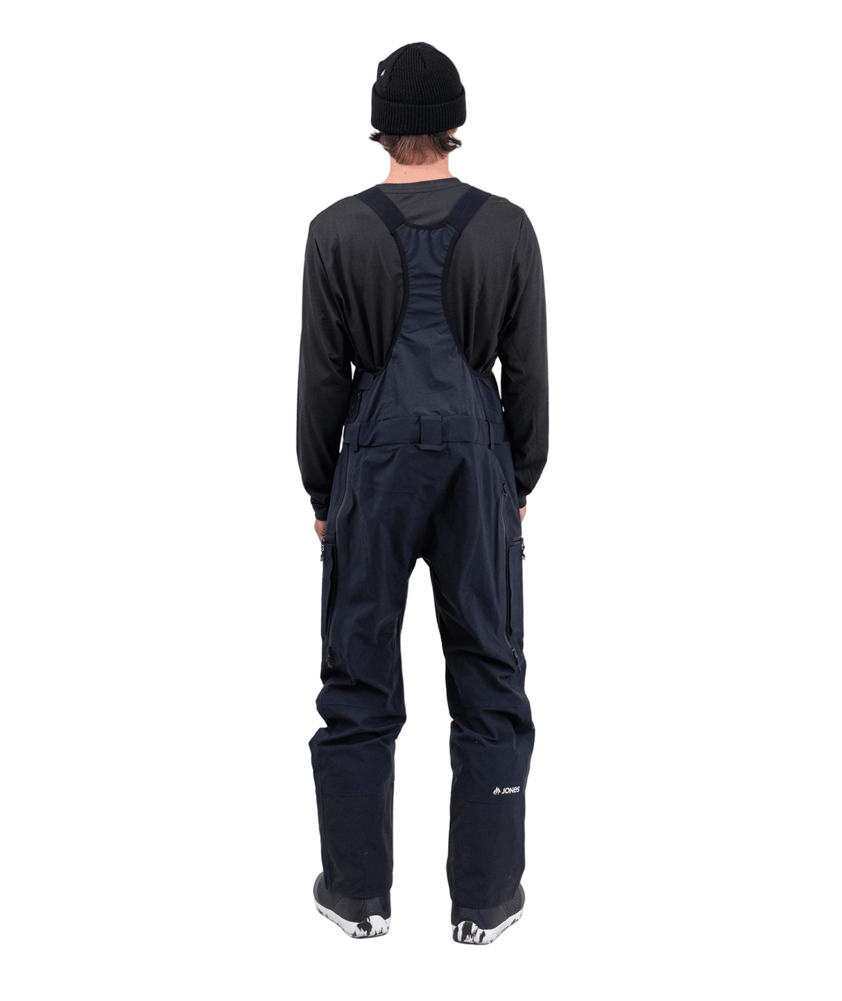JONES Shralpinist Stretch Recycled 3L Bib Snow Pants Stealth Black 2026 Men's Snow Bib Pants Jones Snowboards