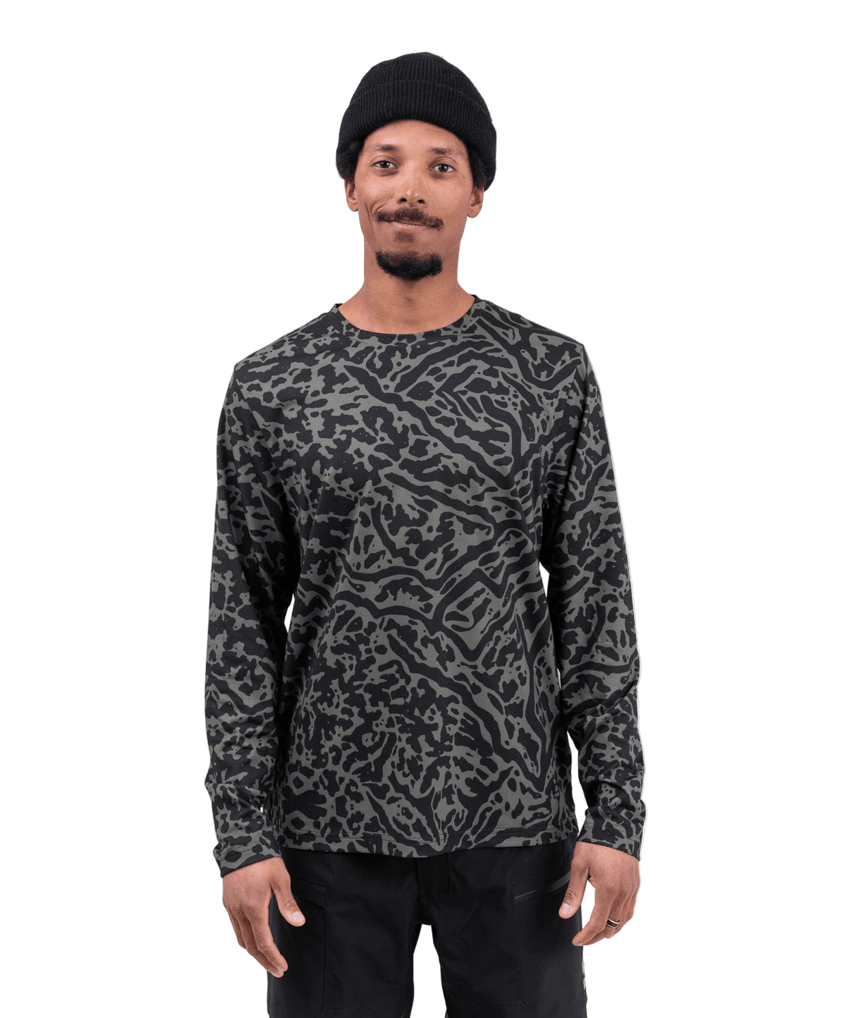 JONES Recycled Long Sleeve Tech T-Shirt Moss Green Men's Base Layers Jones Snowboards