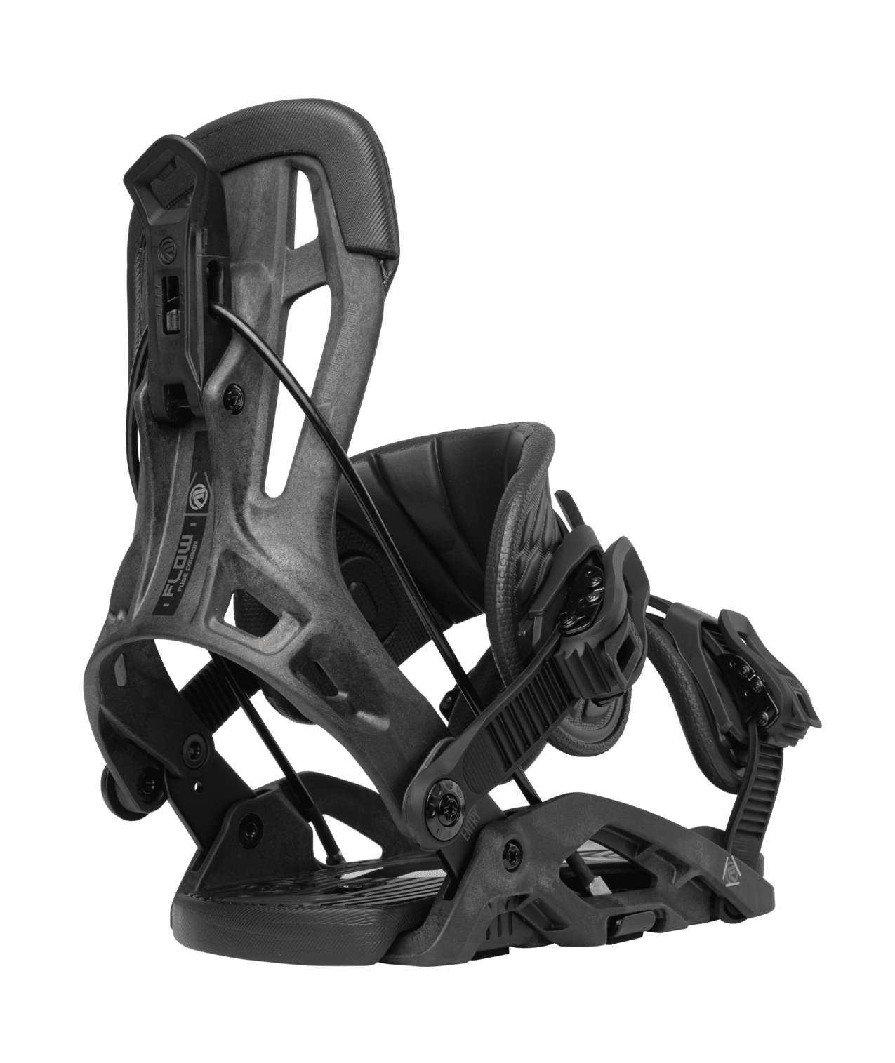 FLOW Fuse Carbon Fusion Snowboard Bindings Graphite 2024 Men's Snowboard Bindings Flow 