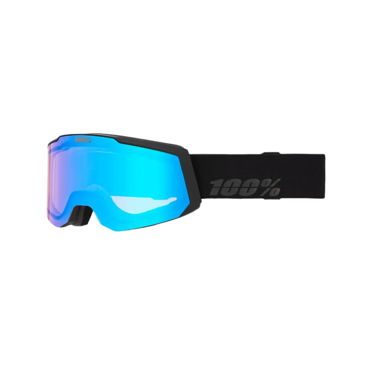100% Snowcraft S Black - HiPER Green Mirror + HiPER Turquoise Mirror Snow Goggle Snow Goggles 100%