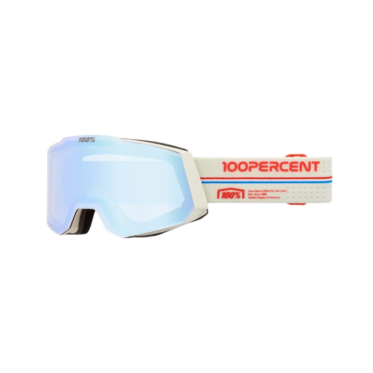 100% Snowcraft Launch - HiPER Red Mirror + HiPER Silver Flash Mirror Snow Goggle Snow Goggles 100%