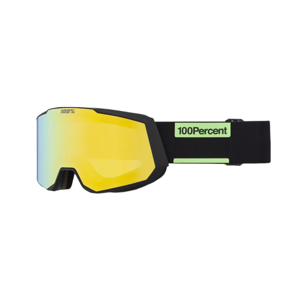 100% Snowcraft XL Tab - HiPER Black Mirror + HiPER Yellow Flash Mirror Snow Goggle Snow Goggles 100%