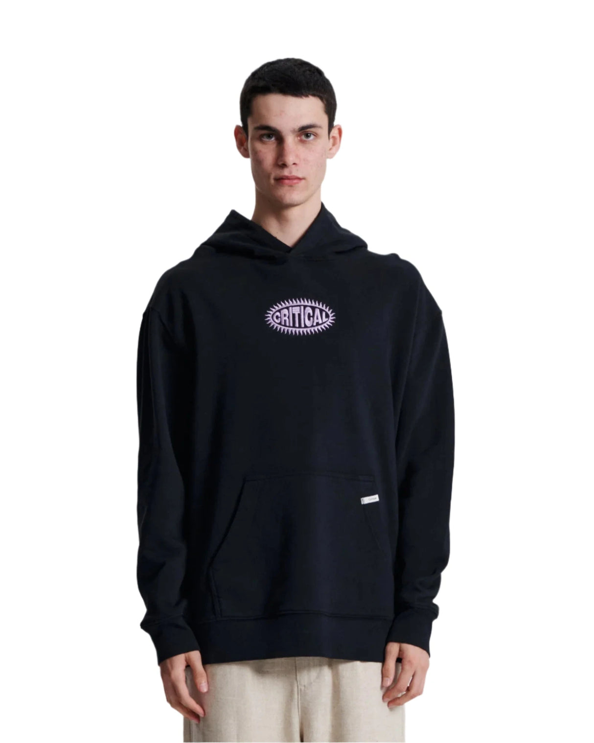 CRITICAL SLIDE Burst Hoodie Vintage Black Men's Pullover Hoodies The Critical Slide Society