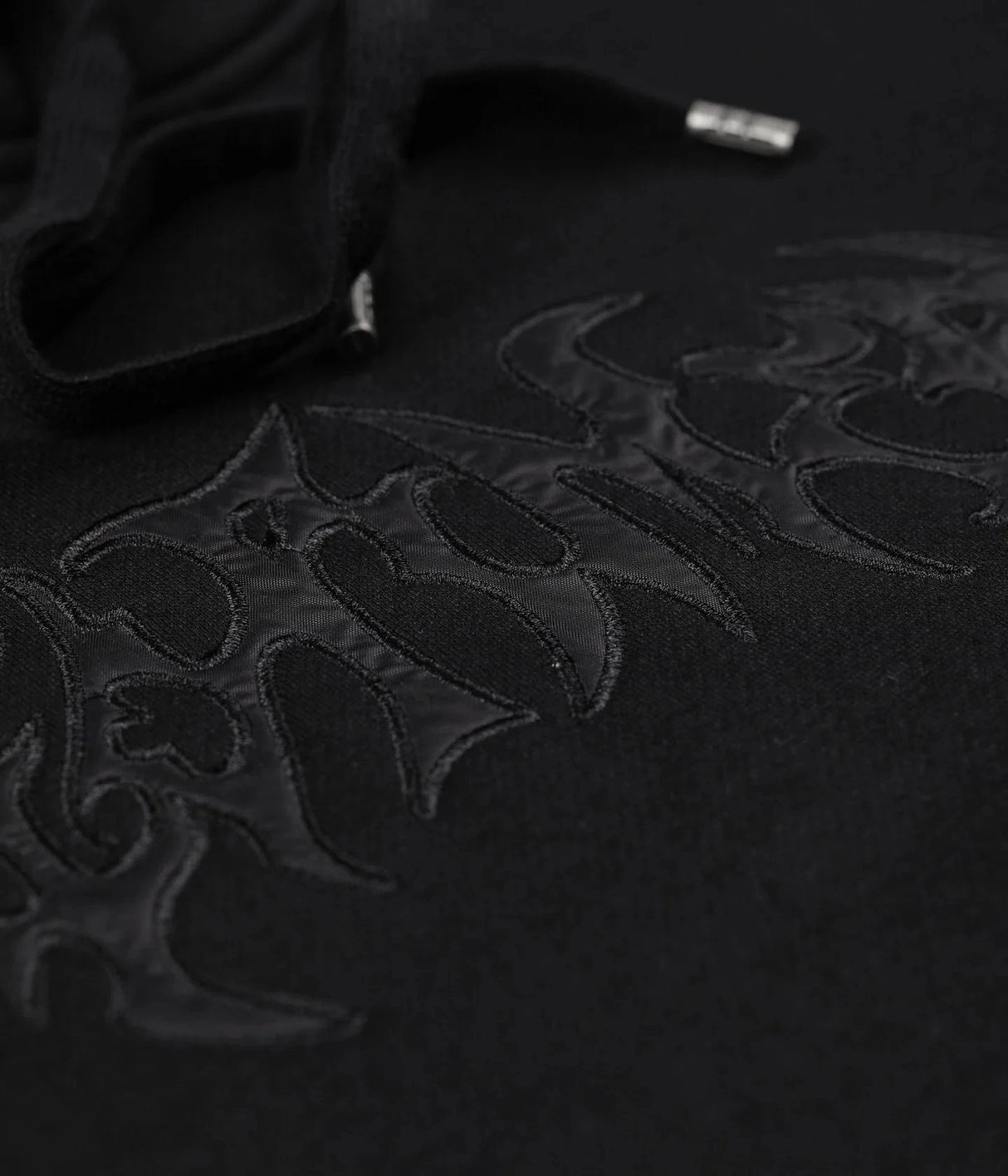 FORMER Puncture Satin Pullover Hoodie Black Men's Pullover Hoodies Former