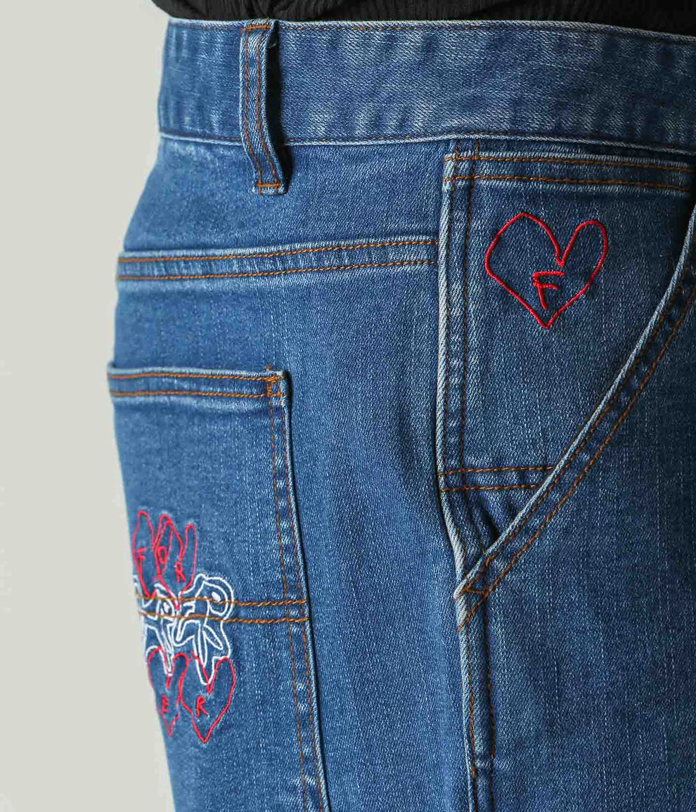 FORMER Distend Denim Walkshorts Dark Blue Denim Men's Walkshorts Former