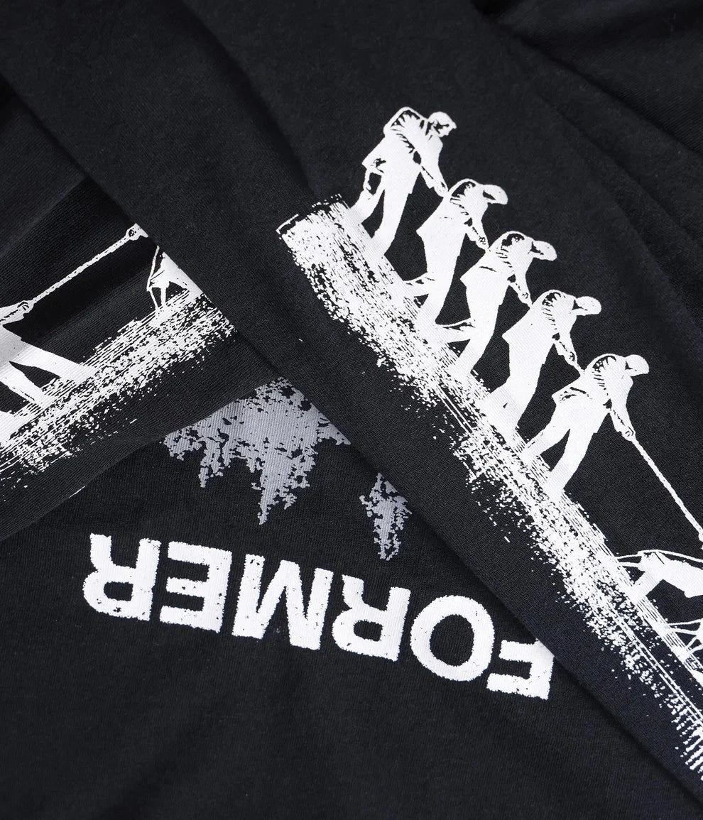 FORMER Engineered Long Sleeve T-Shirt Washed Black Men's Long Sleeve T-Shirts Former