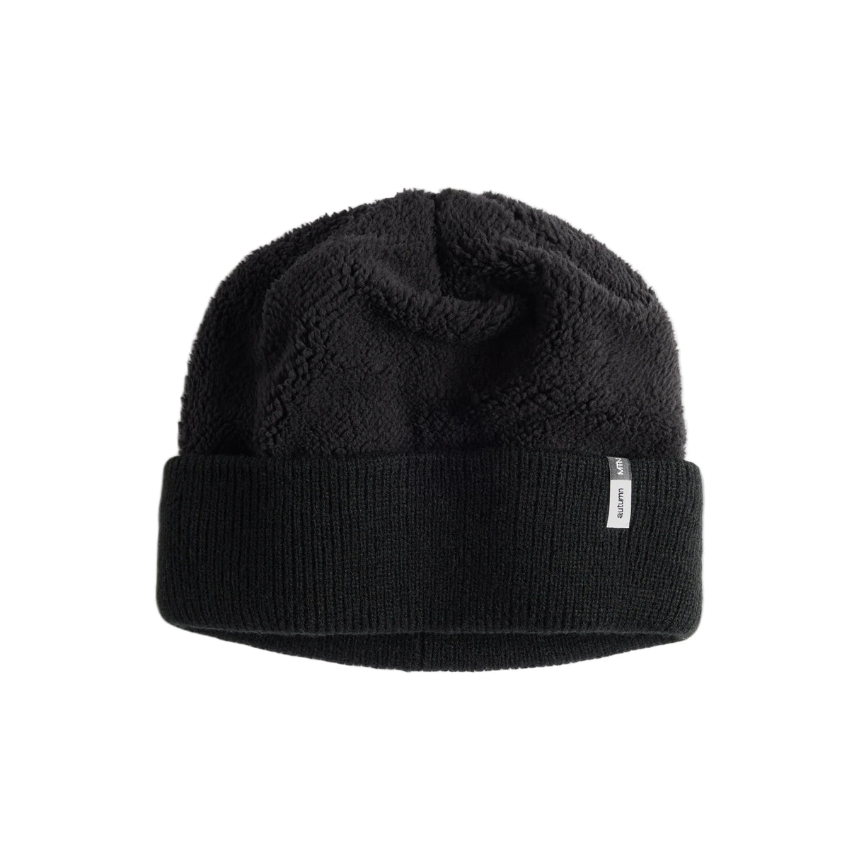 AUTUMN Reverse Fleece Beanie Black Men's Beanies Autumn