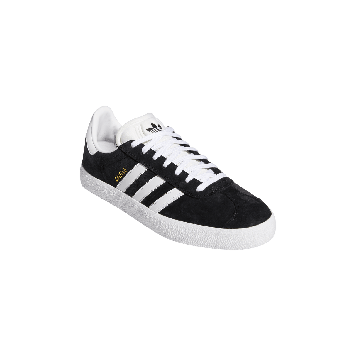 ADIDAS Women's Gazelle ADV Shoes Core Black/Cloud White/Gold Metallic Women's Skate Shoes Adidas