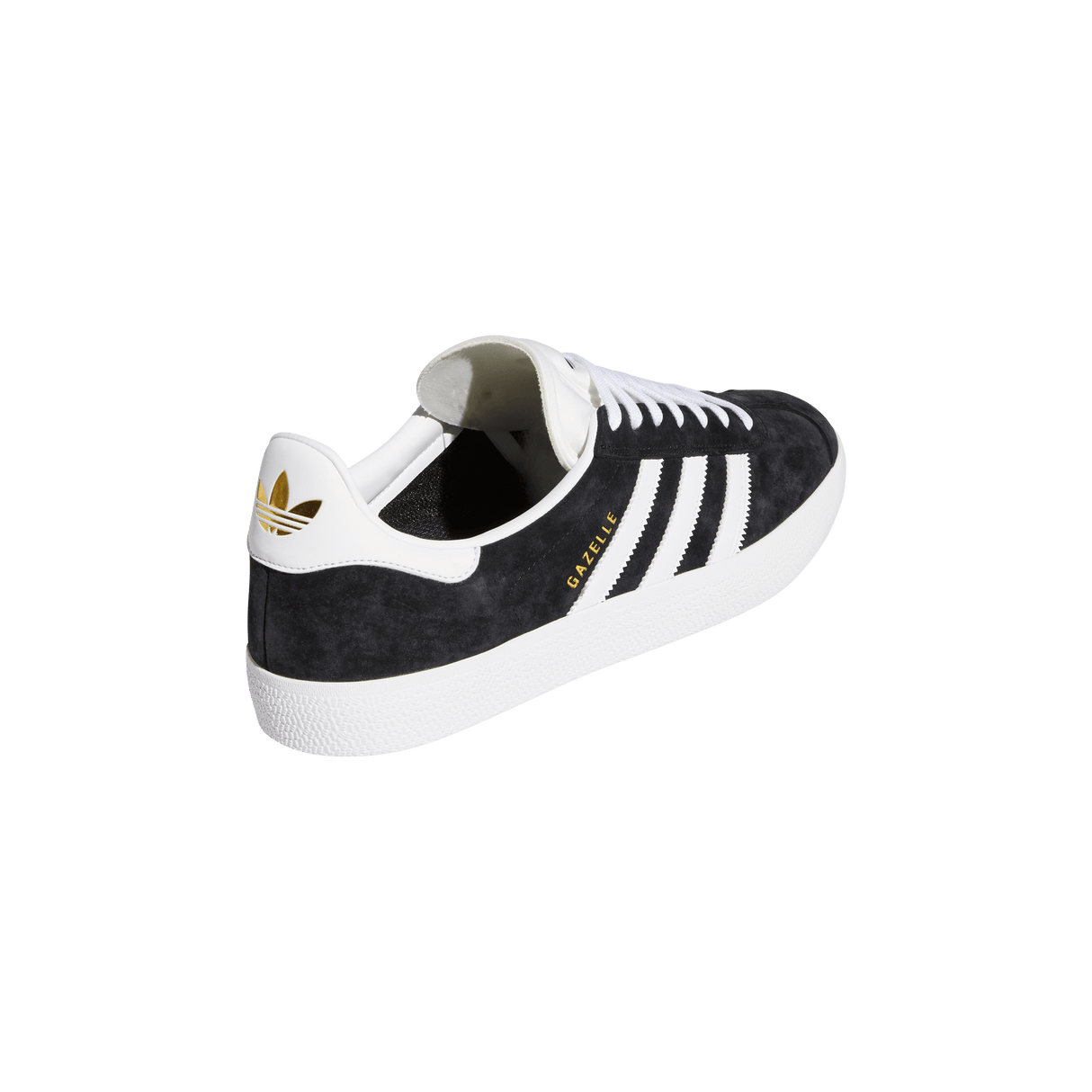 ADIDAS Women's Gazelle ADV Shoes Core Black/Cloud White/Gold Metallic Women's Skate Shoes Adidas