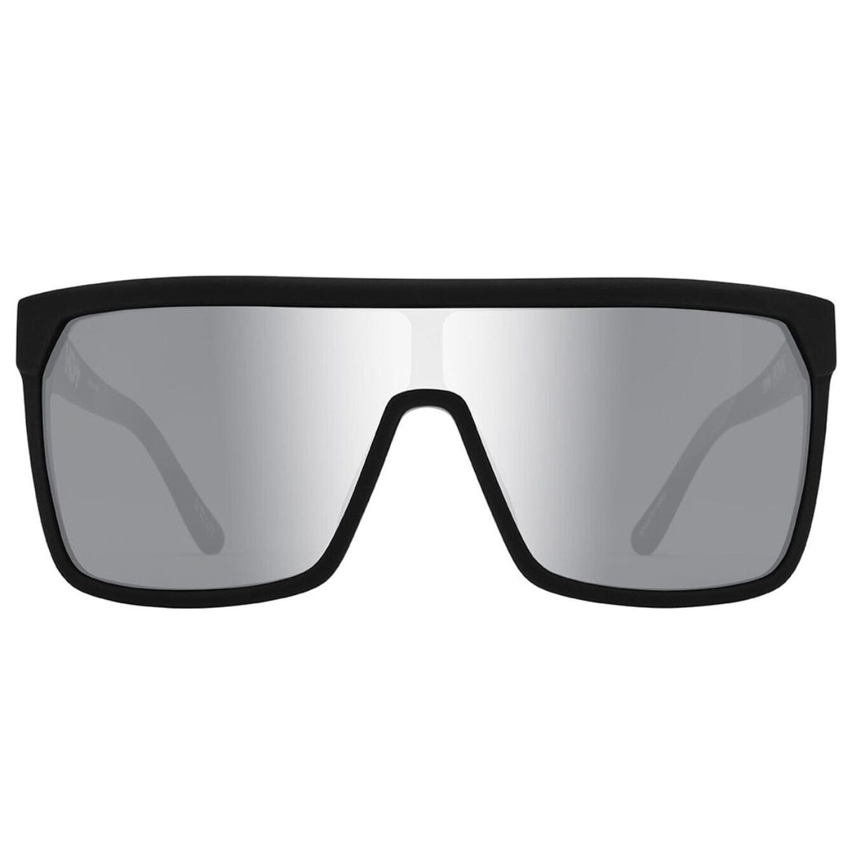 SPY Flynn Soft Matte Black - Happy Gray Green With Silver Mirror Polarized Sunglasses Sunglasses Spy