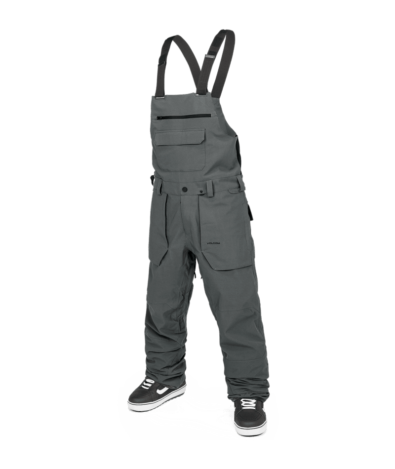VOLCOM Roan Bib Overall Snowboard Pants Charcoal 2025 Men's Snow Bib Pants Volcom