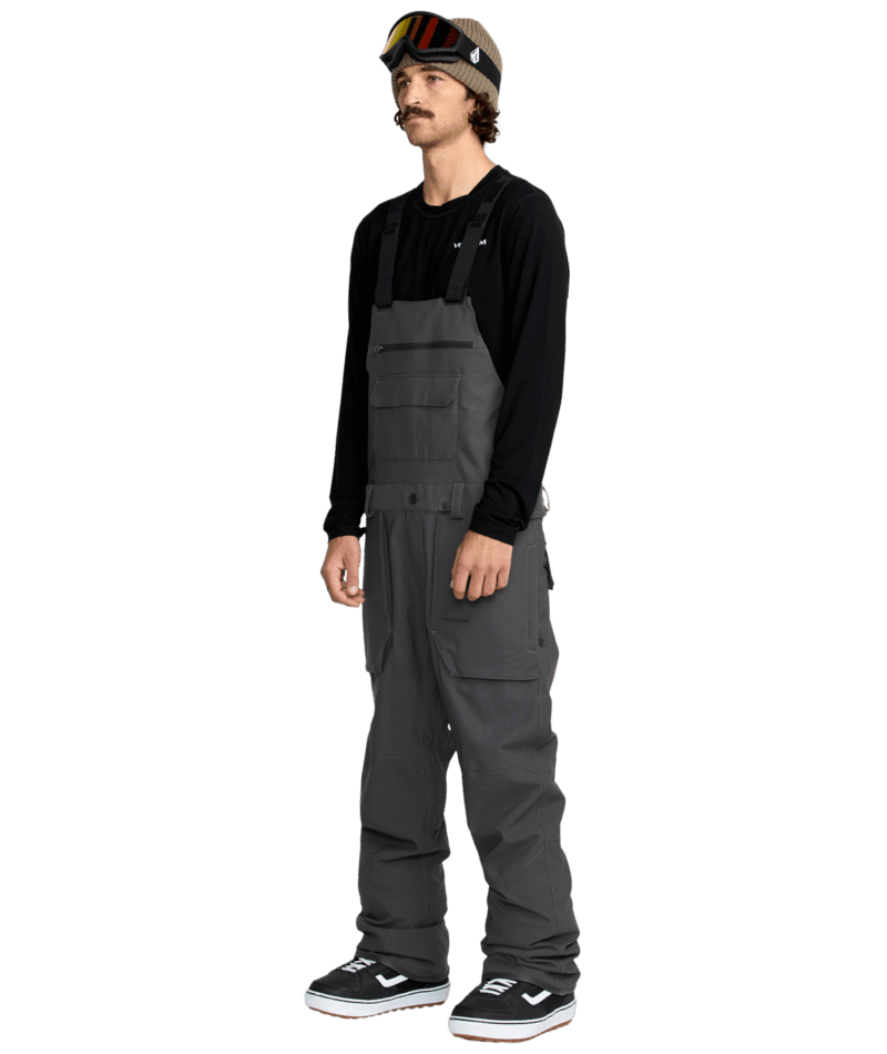 VOLCOM Roan Bib Snow Pants Dark Grey 2026 Men's Snow Bib Pants Volcom
