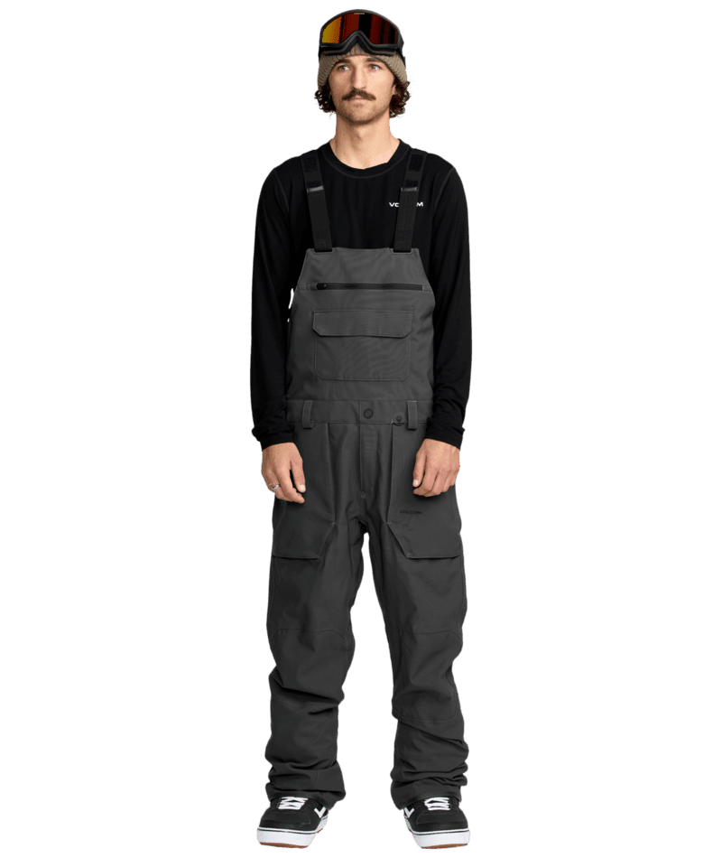 VOLCOM Roan Bib Snow Pants Dark Grey 2026 Men's Snow Bib Pants Volcom