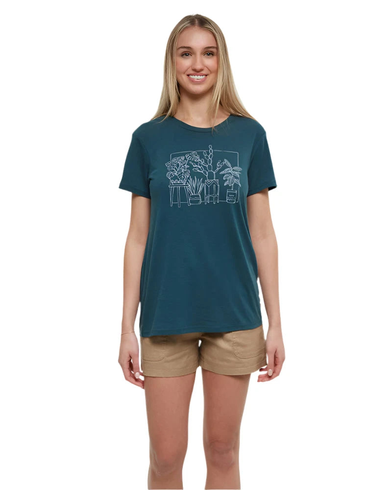 TENTREE Women's Plant T-Shirt Jasper Blue Haze Women's Short Sleeve T-Shirts Tentree