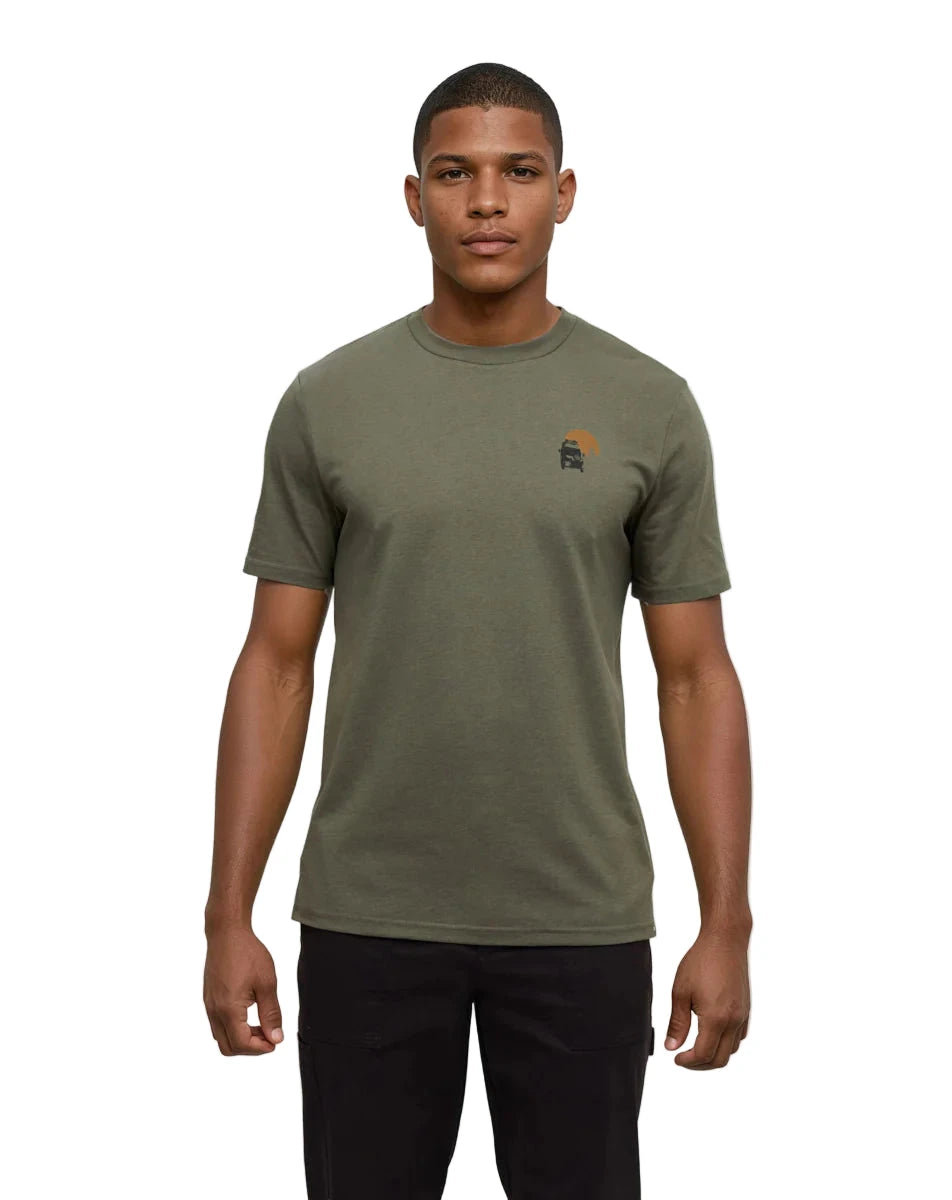 TENTREE Mountain Pass T-Shirt Deep Olive/Meteorite Black Men's Short Sleeve T-Shirts Tentree
