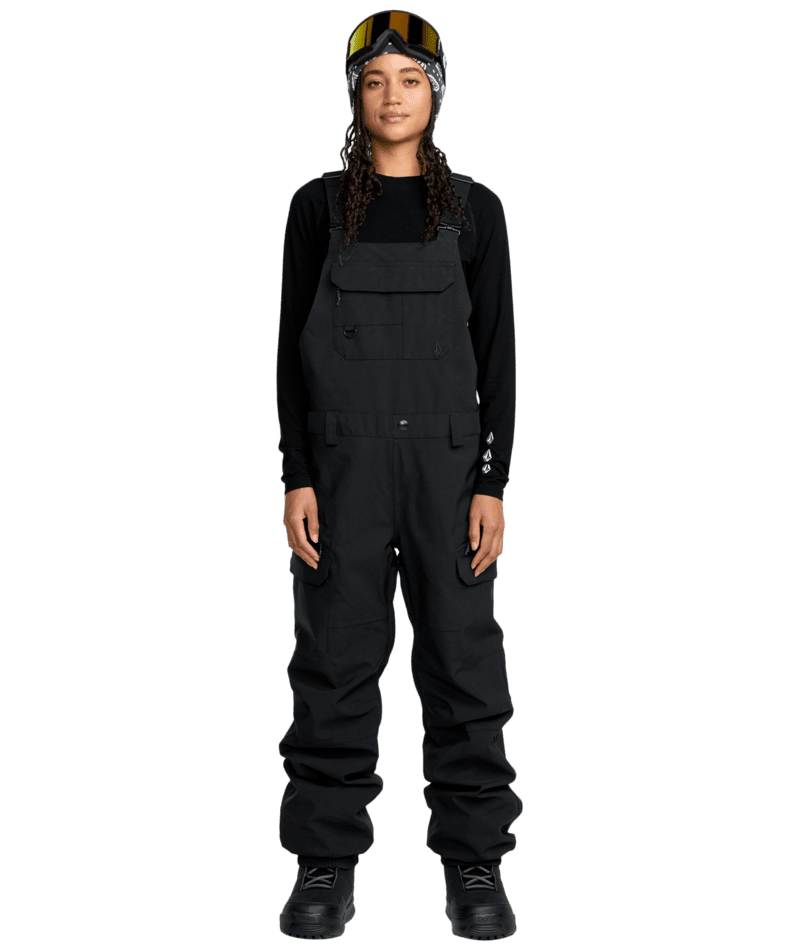 VOLCOM Women's Creston 3D Stretch Bib Snow Pants Black 2026 Women's Snow Bib Pants Volcom