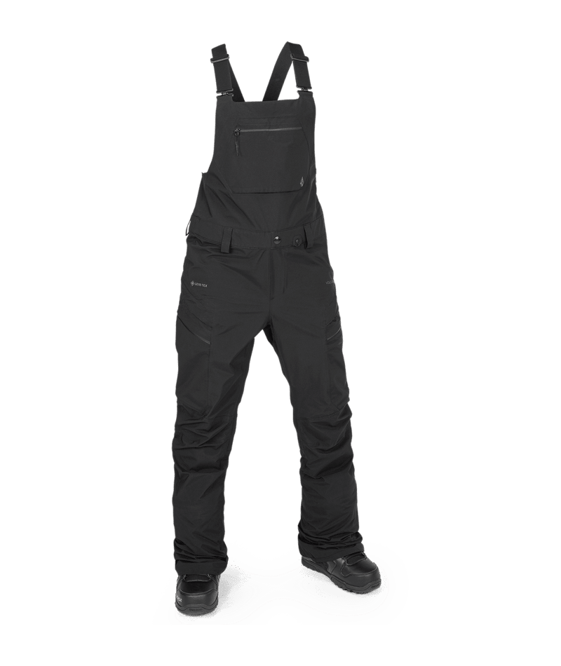 VOLCOM Women's Elm Stretch GORE-TEX Bib Overall Snowboard Pant Black 2025 Women's Snow Bib Pants Volcom