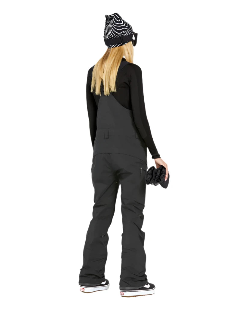 VOLCOM Women's GORE-TEX Elm Stretch Bib Overall Snowboard Pant Black 2025 Women's Snow Bib Pants Volcom