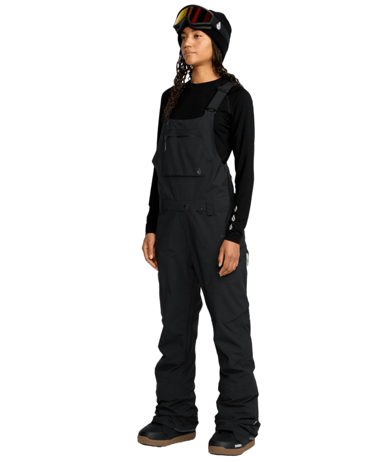 VOLCOM Women's Ash Stretch GORE-TEX Bib Snow Pants Black 2026 Women's Snow Bib Pants Volcom