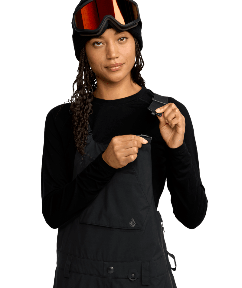 VOLCOM Women's Ash Stretch GORE-TEX Bib Snow Pants Black 2026 Women's Snow Bib Pants Volcom
