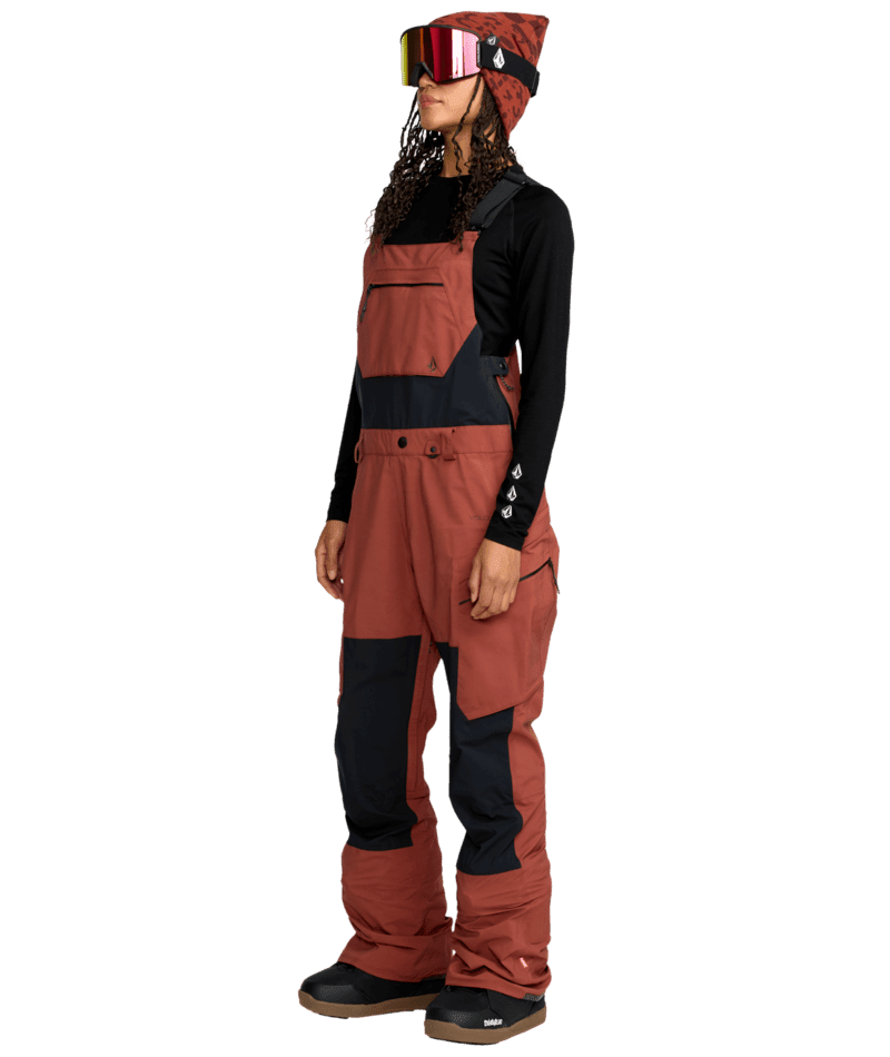 VOLCOM Women's Ash Stretch GORE-TEX Bib Snow Pants Henna 2026 Women's Snow Bib Pants Volcom