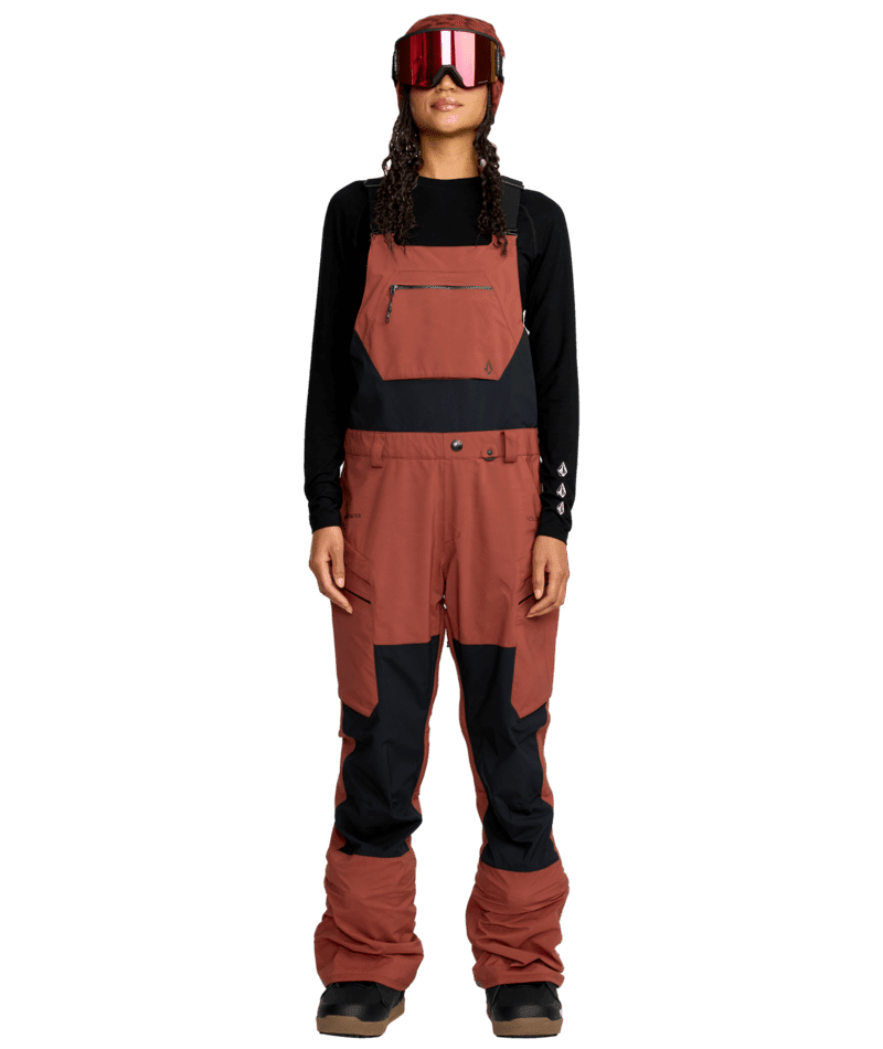 VOLCOM Women's Ash Stretch GORE-TEX Bib Snow Pants Henna 2026 Women's Snow Bib Pants Volcom