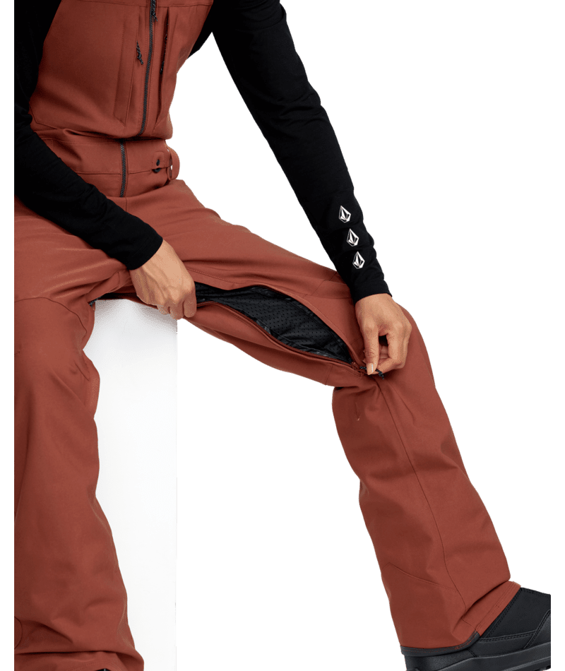 VOLCOM Women's Swift Bib Overall Snow Pants Henna 2026 Women's Snow Bib Pants Volcom