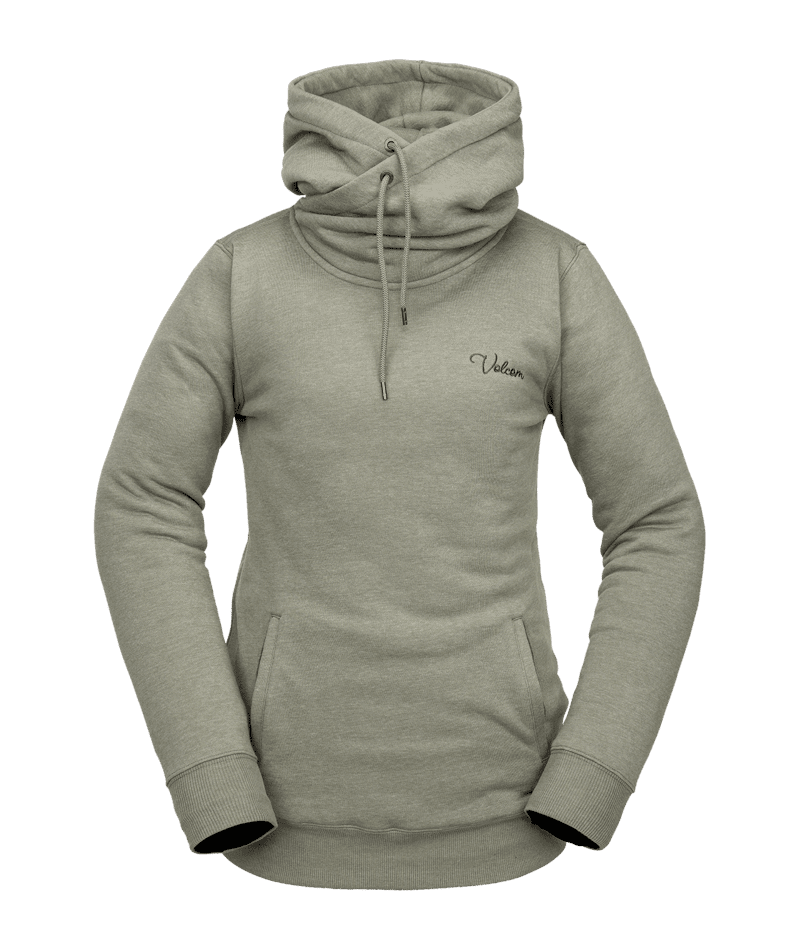 VOLCOM Women's Tower Pullover Fleece Lichen Green Women's Pullover Hoodies Volcom