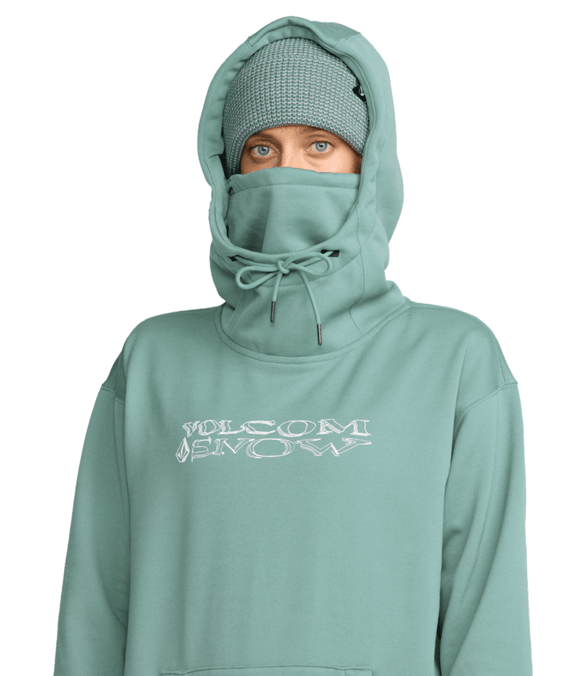 VOLCOM Women's Riding Hydro Pullover Hoodie Arctic Blue Men's Pullover Hoodies Volcom
