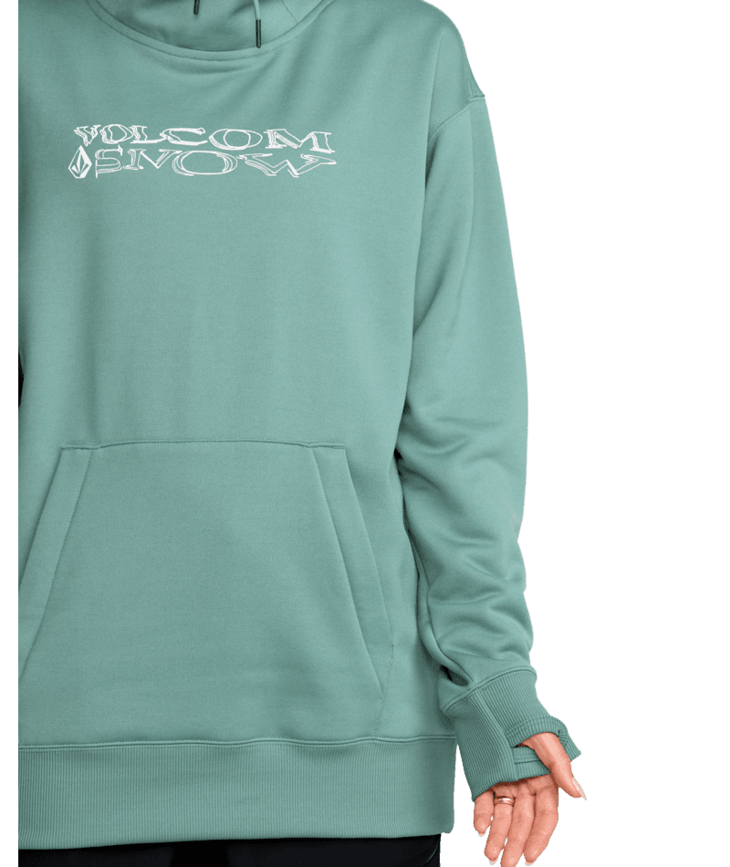 VOLCOM Women's Riding Hydro Pullover Hoodie Arctic Blue Men's Pullover Hoodies Volcom