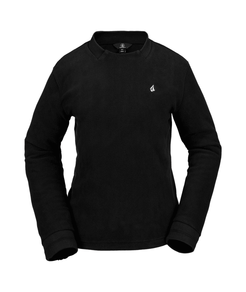 VOLCOM Women's Polar Fleece Crew Sweater Black Women's Sweaters Volcom