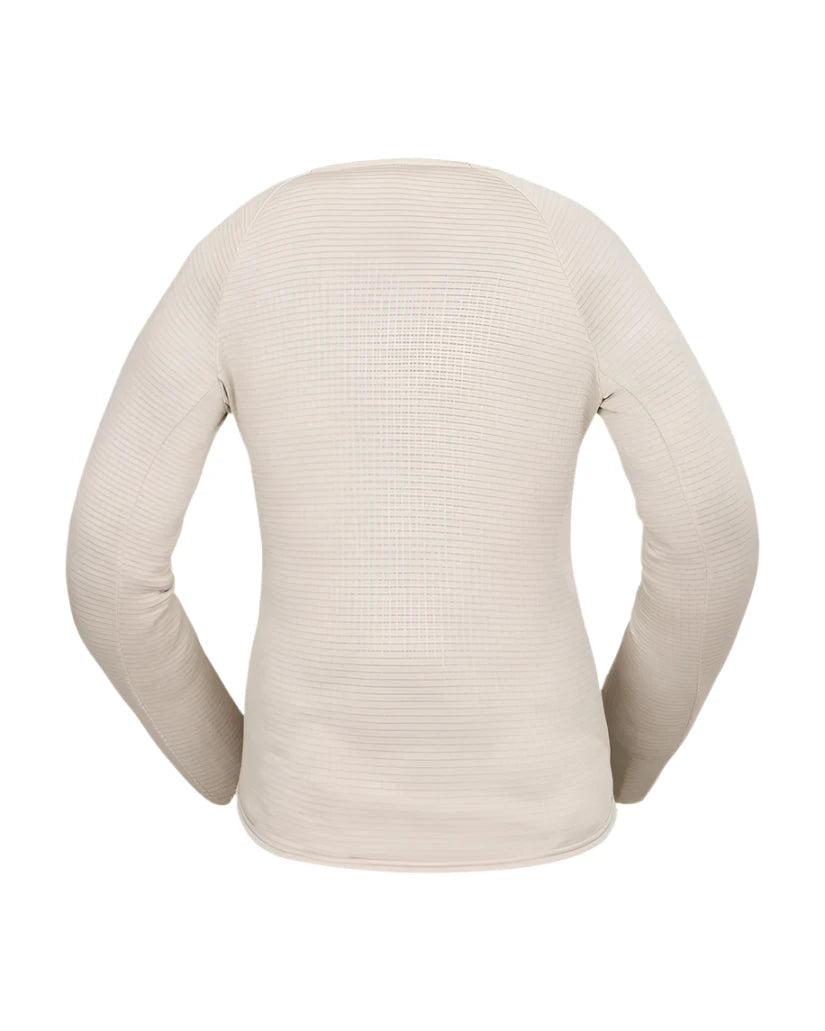 VOLCOM Women's Gridlock Crewneck Base Layer Top Stone Women's Base Layers Volcom
