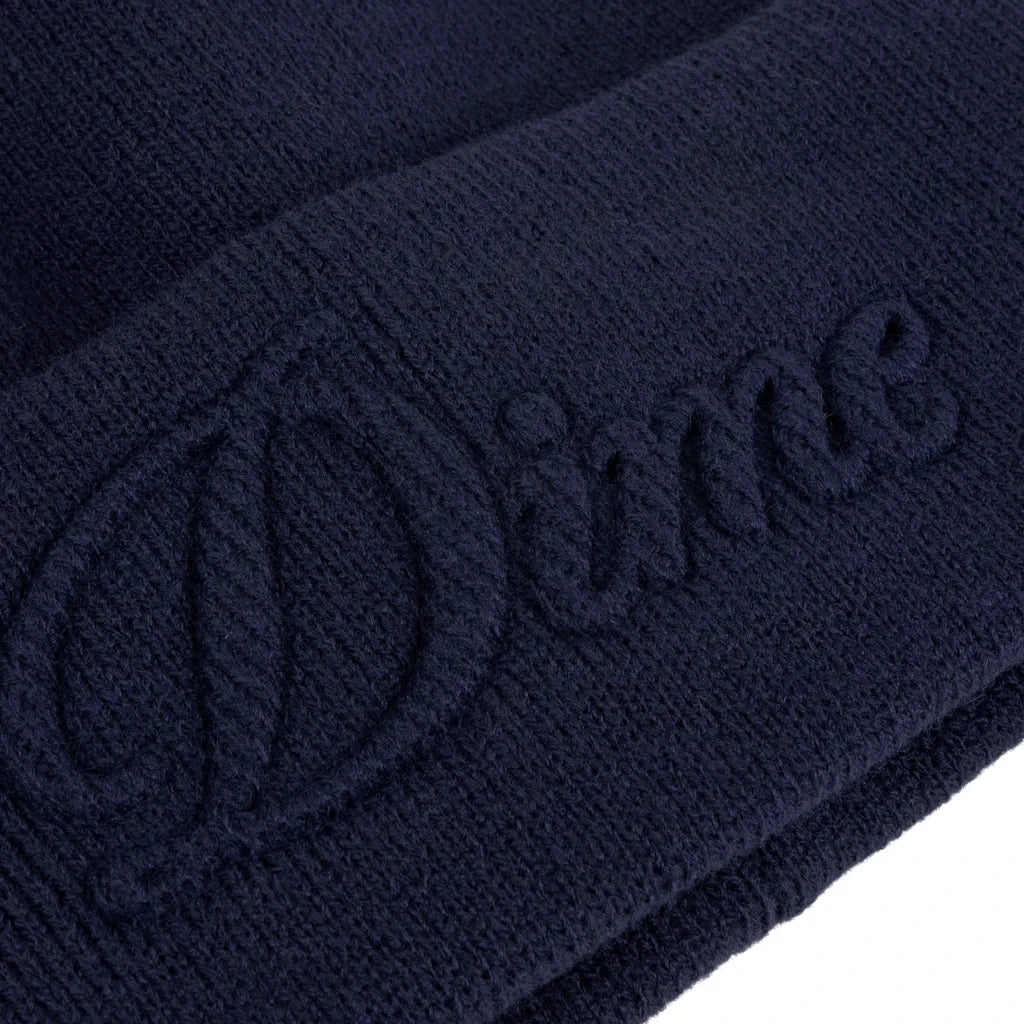 DIME Cursive Fold Beanie Navy Men's Beanies Dime MTL
